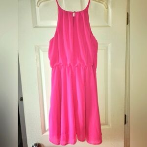 Bright Pink Sleeveless Dress